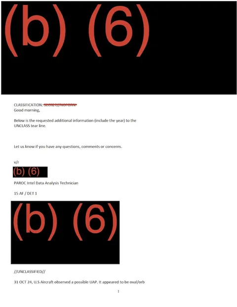 Heavily redacted document showing email correspondence.